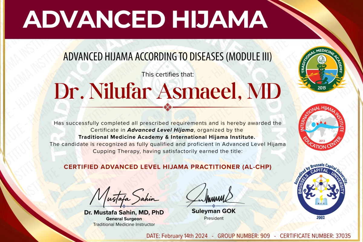 Advanced Level Hijama Certificate